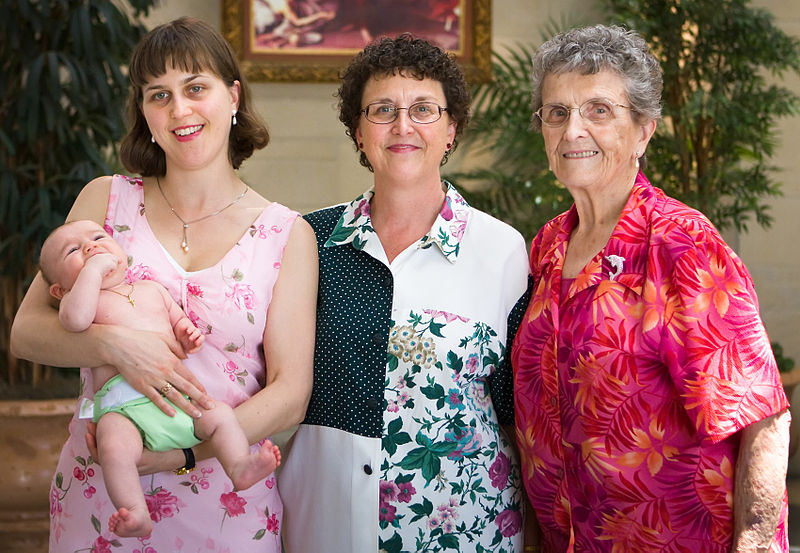 Baby Mother Grandmother and Great Grandmother